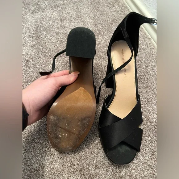 Who What Wear black heels. Size 8.5. Worn once - Picture 2 of 3